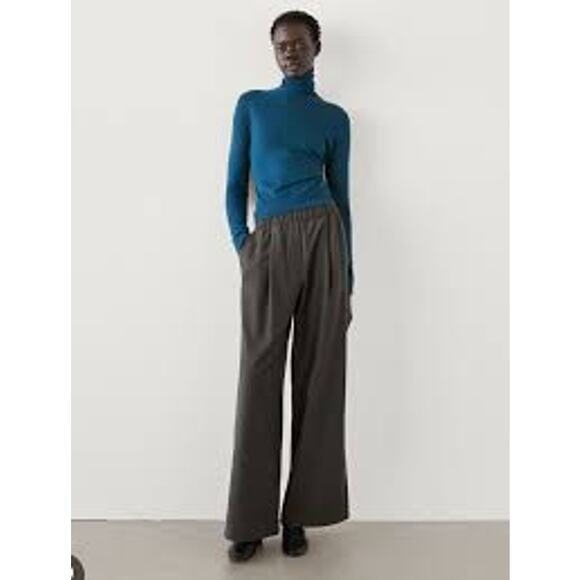 MASSIMO DUTTI Wide Leg Wool Trouser Pant Stretch Fits Size XS CAREER MINIMALIST - Picture 1 of 10